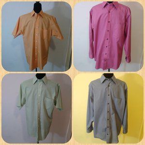 4 Stafford Dress Shirts 15 1/2